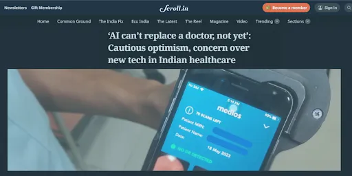 AI Healthcare Technology in India
