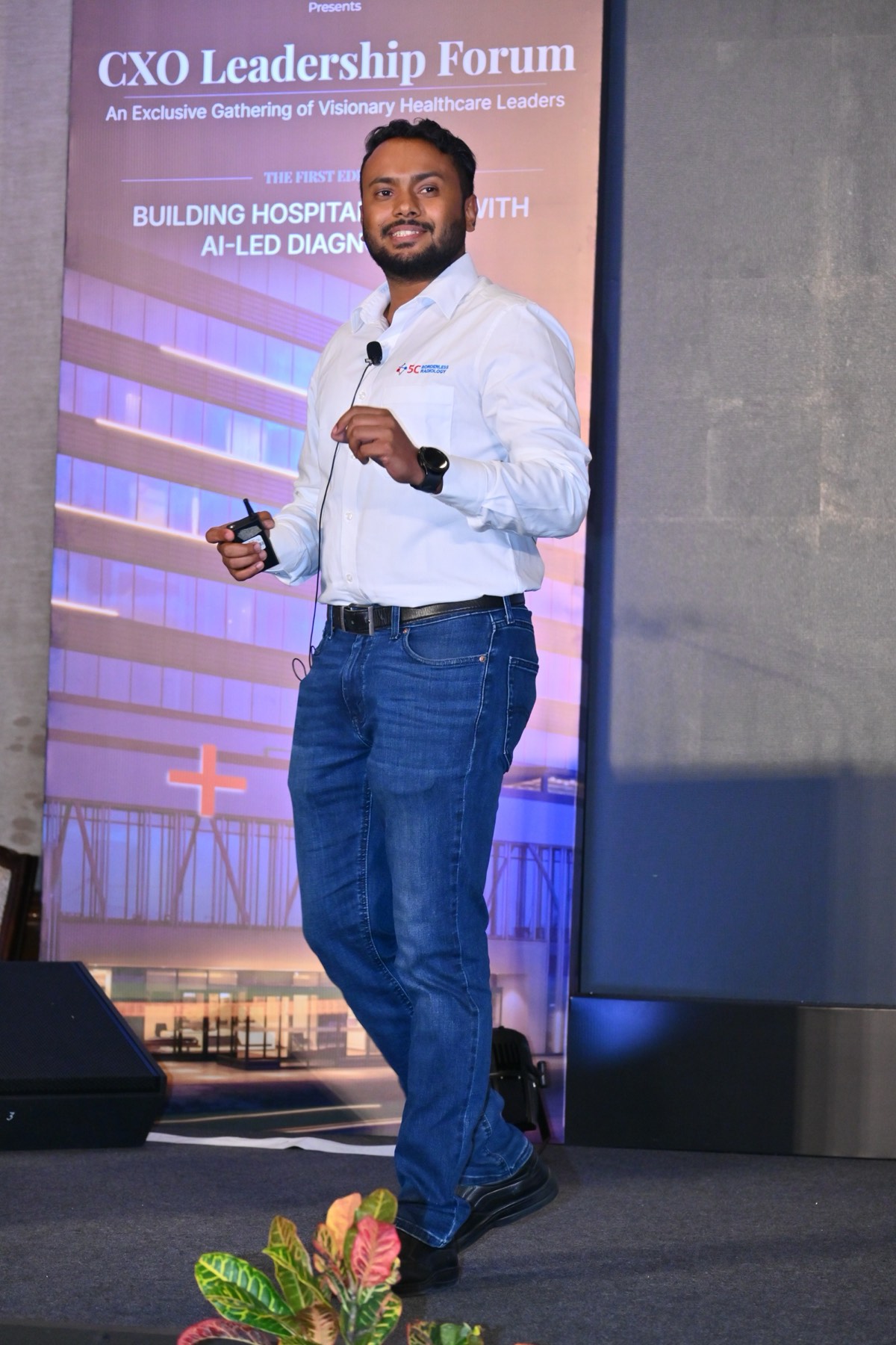 Kalyan Sivasailam on stage, full length.
