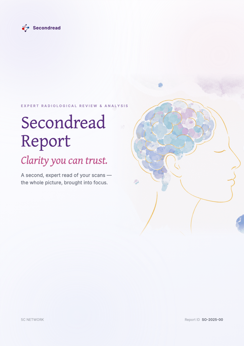 Cover page of a 5C SecondRead second-opinion report