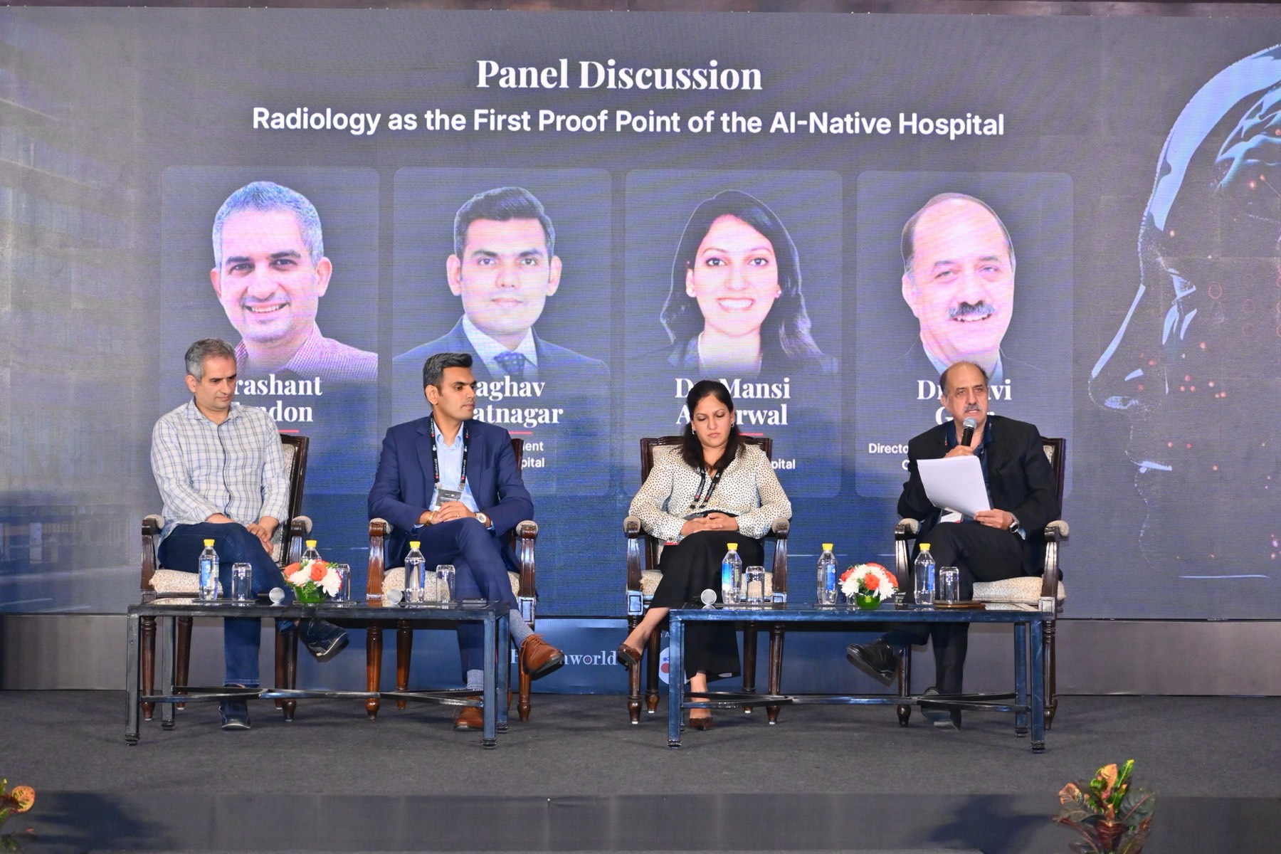 The panel on radiology as the first proof point of the AI-native hospital.