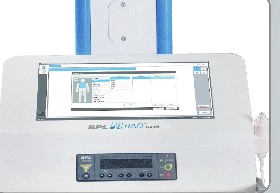 BPL MRAD 5.0 DR control panel — 16-inch full HD LED IPS touch display.
